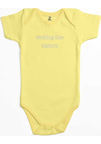 Metallica Nothing Else Matters Sarı Renk Bebek Body Zıbın