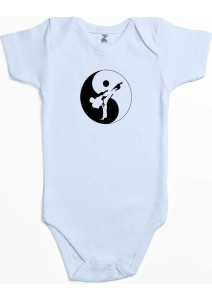 Karate Symmetry Martial Arts Mavi Renk Bebek Body Zıbın