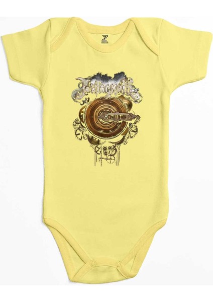 Pentagram Mezarkabul 2 Sarı Renk Bebek Body Zıbın