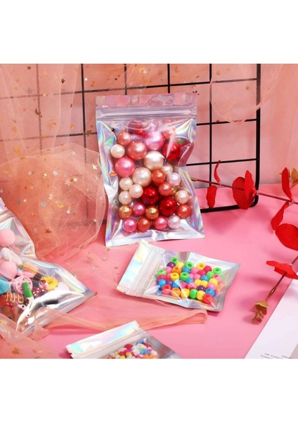 100 Adet Kilitli Gıda Saklama Şeffaf Pencereli Su Geçirmez Şekerleme Vb Gıda Ambalaj 10X18 modelleri