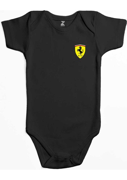 Ferrari Logo Siyah Renk Bebek Body Zıbın