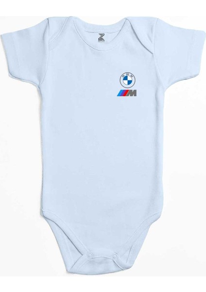 Bmw Logo M Power Mavi Renk Bebek Body Zıbın