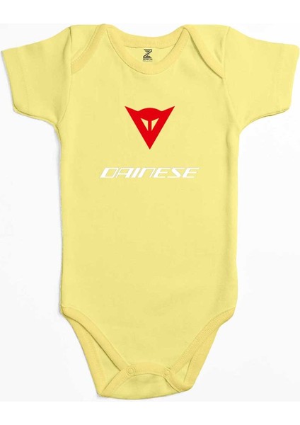 Dainese Motosiklet Sarı Renk Bebek Body Zıbın