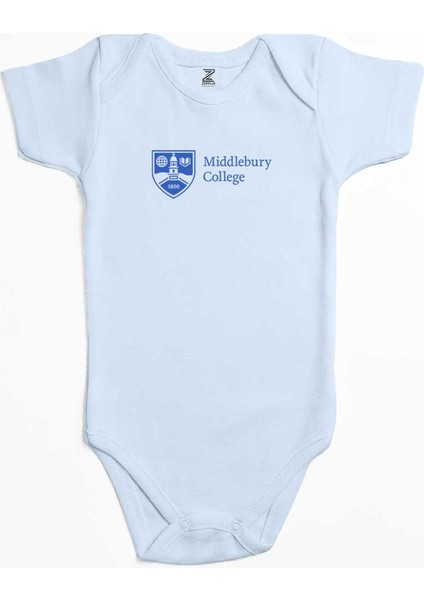Middlebury College Logo Mavi Renk Bebek Body Zıbın