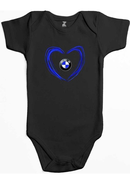 Bmw Heart Logo Siyah Renk Bebek Body Zıbın