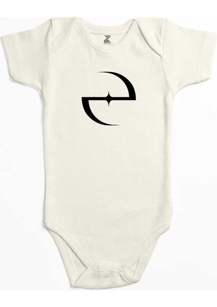Evanescence Classic Logo Ekru Renk Bebek Body Zıbın