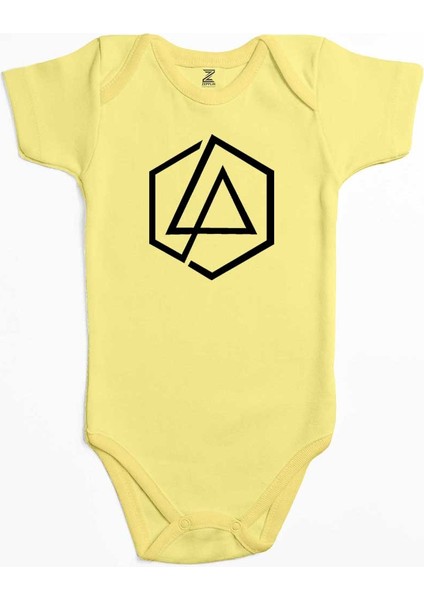 Linkin Park Symbol Sarı Renk Bebek Body Zıbın