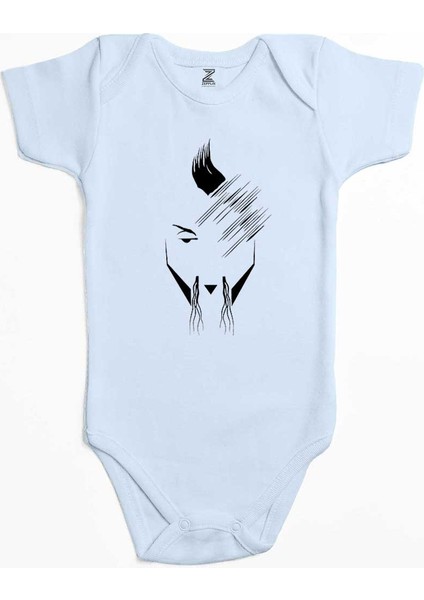 Hayko Cepkin Portre Mavi Renk Bebek Body Zıbın