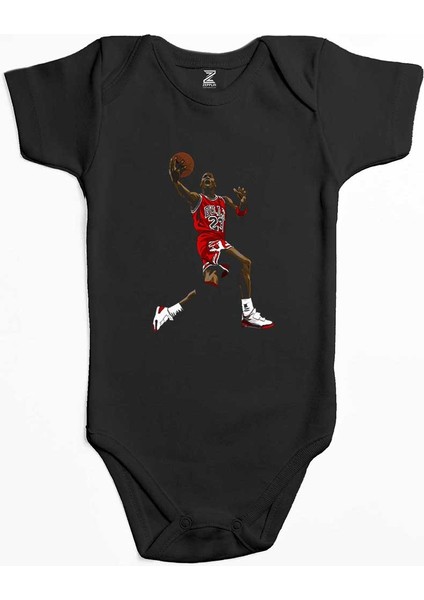 Air Jordn Grafiti Siyah Renk Bebek Body Zıbın