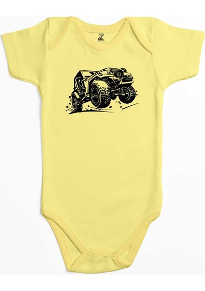 Jeep Off Road Sarı Renk Bebek Body Zıbın