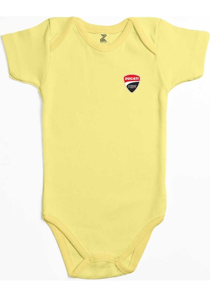 Ducati Corse Logo Sarı Renk Bebek Body Zıbın