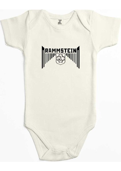 Rammstein Wall Ekru Renk Bebek Body Zıbın