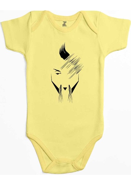 Hayko Cepkin Portre Sarı Renk Bebek Body Zıbın