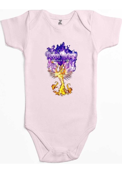 Deep Purple Phoenix Rising Pembe Renk Bebek Body Zıbın