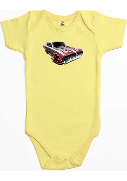 Dodge Charger Sarı Renk Bebek Body Zıbın