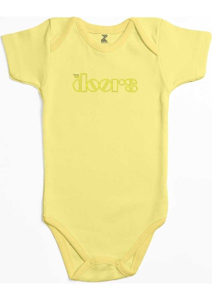 The Doors Logo Yellow Sarı Renk Bebek Body Zıbın