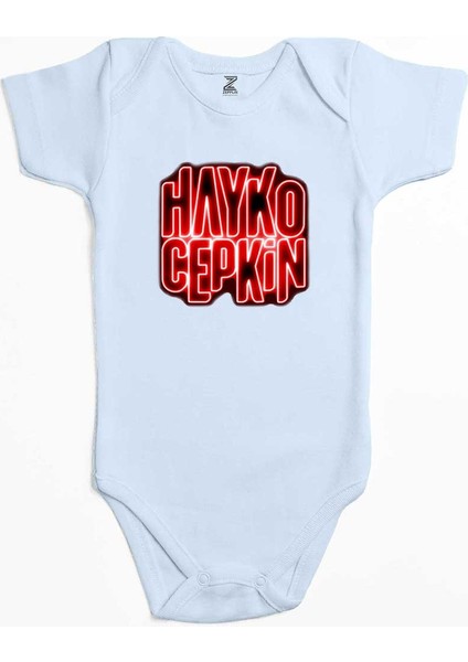 Hayko Cepkin Neon Mavi Renk Bebek Body Zıbın