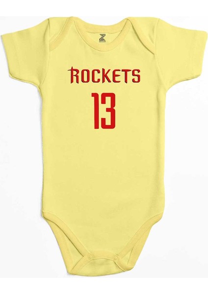 James H. Rockets Sarı Renk Bebek Body Zıbın