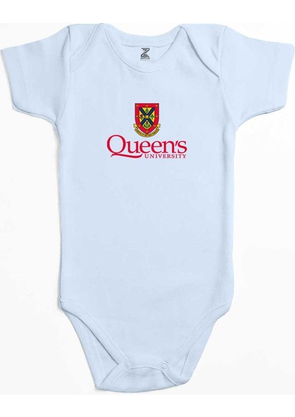 Queen's University Logo Mavi Renk Bebek Body Zıbın