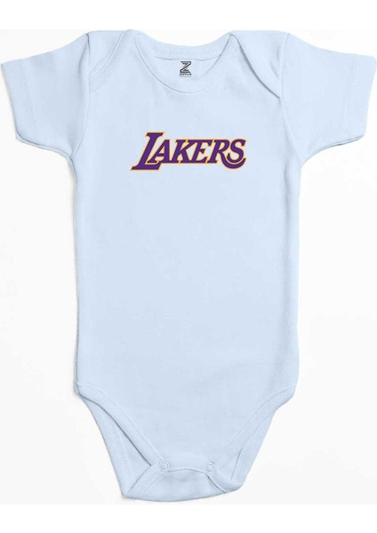 Los Angels Lakers Mavi Renk Bebek Body Zıbın