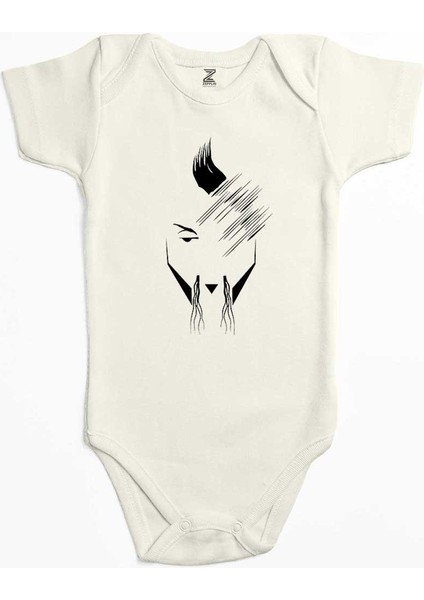 Hayko Cepkin Portre Ekru Renk Bebek Body Zıbın