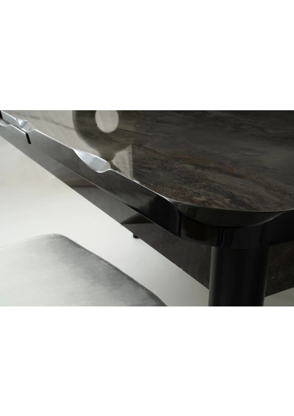 Ortadan Açılır Büyüyen 70 x 120 cm Cappicino Ahşap Salon Yemek Masa Sandalye Takımı 4 Suna Sandalyeli