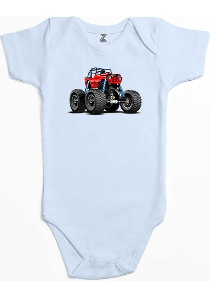 Jeep Canavar Kamyon Mavi Renk Bebek Body Zıbın