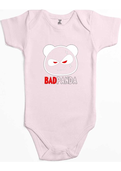 Baby Bad Panda Pembe Renk Bebek Body Zıbın
