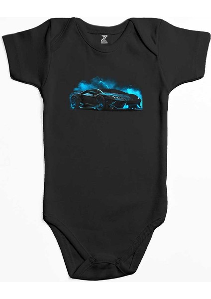 Lamborghni Black Neon Siyah Renk Bebek Body Zıbın