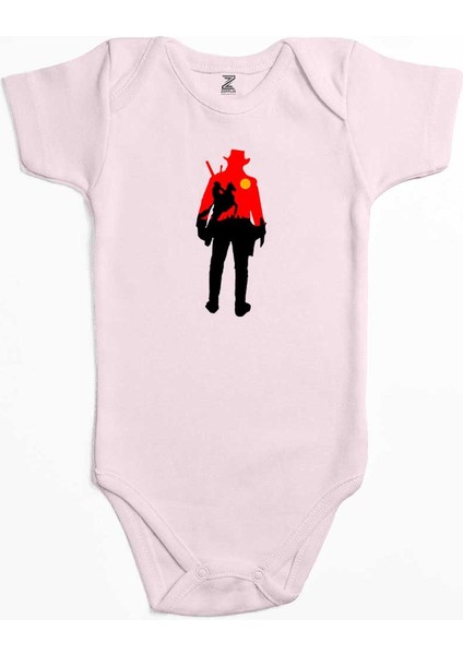 Red Dead Redemption 2 Cowboy Pembe Renk Bebek Body Zıbın