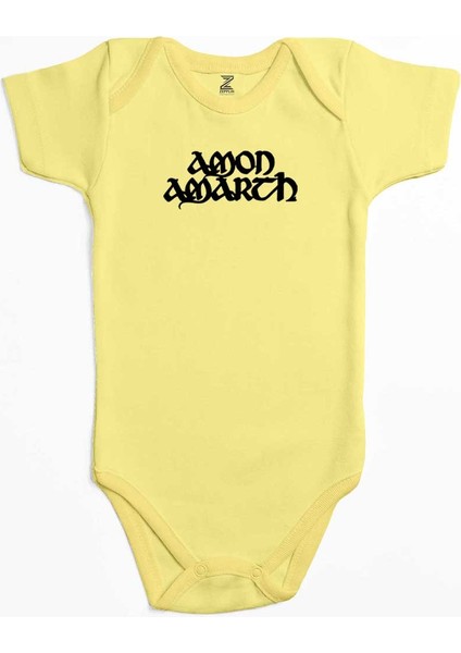Amon Amarth Text Sarı Renk Bebek Body Zıbın