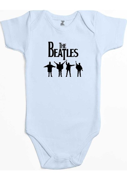 The Beatles Help! Mavi Renk Bebek Body Zıbın