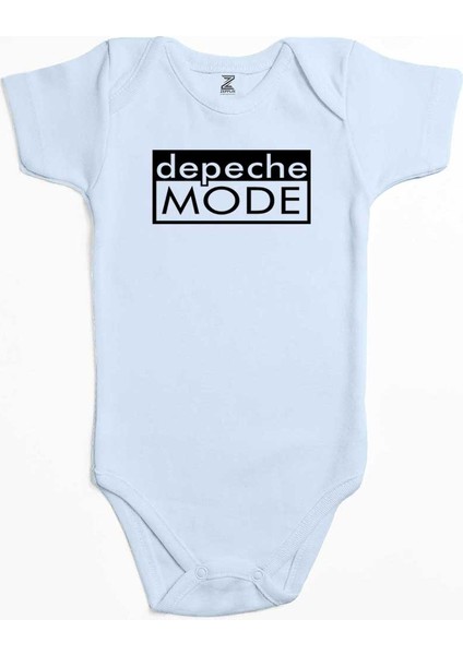 Depeche Mode Text Mavi Renk Bebek Body Zıbın