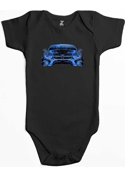 Bmw I8 Front Fire Abstract Car Siyah Renk Bebek Body Zıbın