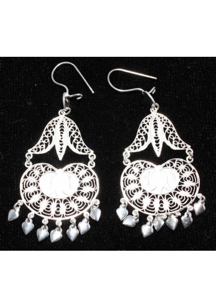 925 Ayar Gümüş Lale Modeli Sallantılı Telkari Küpe fiyatları