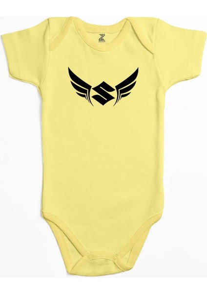 Suzuki Wings Sarı Renk Bebek Body Zıbın