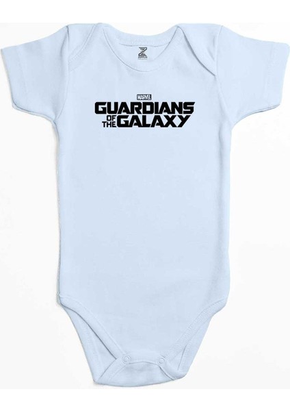 Galaksinin Koruyucuları Logo Mavi Renk Bebek Body Zıbın