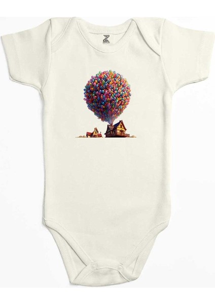 Balloon House Ekru Renk Bebek Body Zıbın