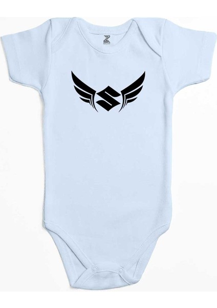 Suzuki Wings Mavi Renk Bebek Body Zıbın