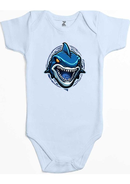 Blue Shark Mavi Renk Bebek Body Zıbın
