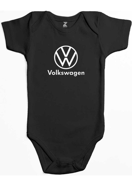 Volkswagen New Logo Text Siyah Renk Bebek Body Zıbın