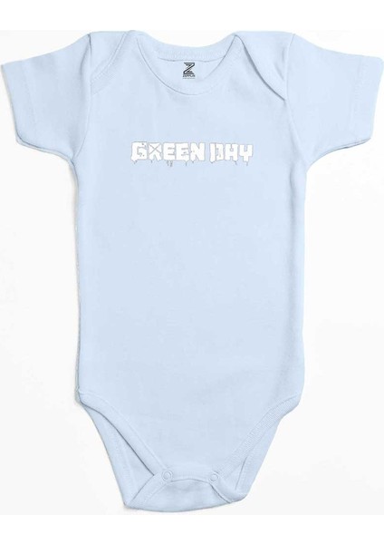 Green Day Text Mavi Renk Bebek Body Zıbın