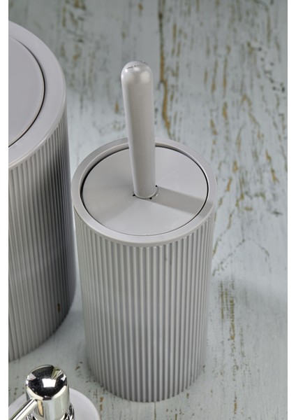 Line 5 Parça Yuvarlak Banyo Seti - Çöp Kovası Wc Fırçası Sıvı-Katı Sabunluk Diş Fırçası indirimleri