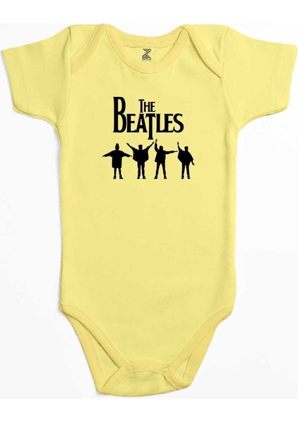 The Beatles Help! Sarı Renk Bebek Body Zıbın