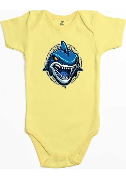 Blue Shark Sarı Renk Bebek Body Zıbın