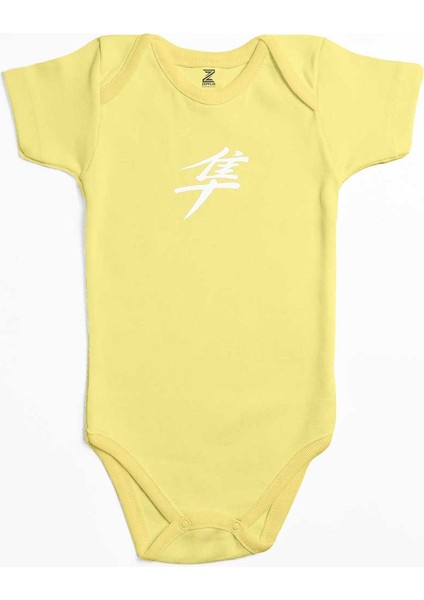 Hayabusa White Logo Sarı Renk Bebek Body Zıbın