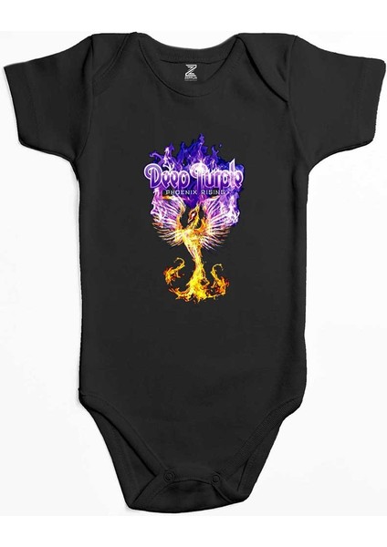 Deep Purple Phoenix Rising Siyah Renk Bebek Body Zıbın