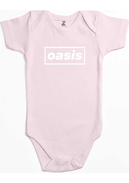 Oasis Text Pembe Renk Bebek Body Zıbın