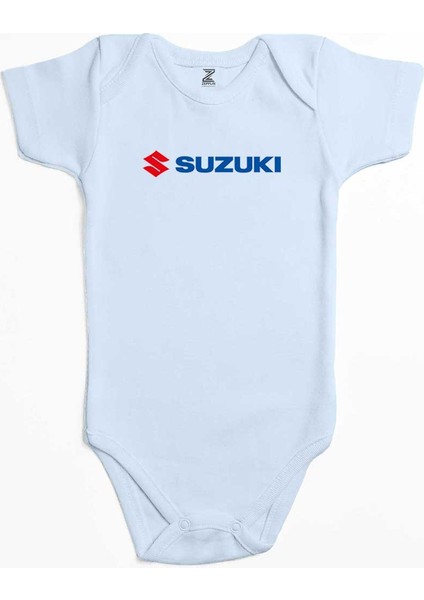 Suzuki Motorcycle Logo Mavi Renk Bebek Body Zıbın
