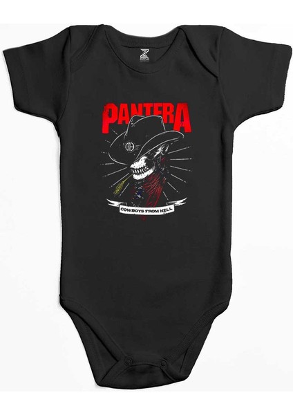 Pantera Cowboys Siyah Renk Bebek Body Zıbın